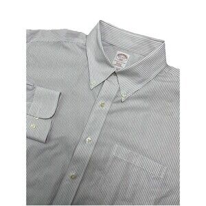 Brooks Brothers 346 Men’s Shirt Sz 17 1/2-4/5 Stripe Non-Iron Regular Fit NWOT